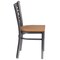 Emma and Oliver Clear Coated "X" Back Metal Restaurant Dining Chair